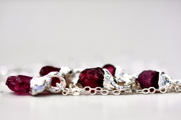 January Raindrops Necklace · Maroon Garnet · Necklaces ·  Little Sycamore