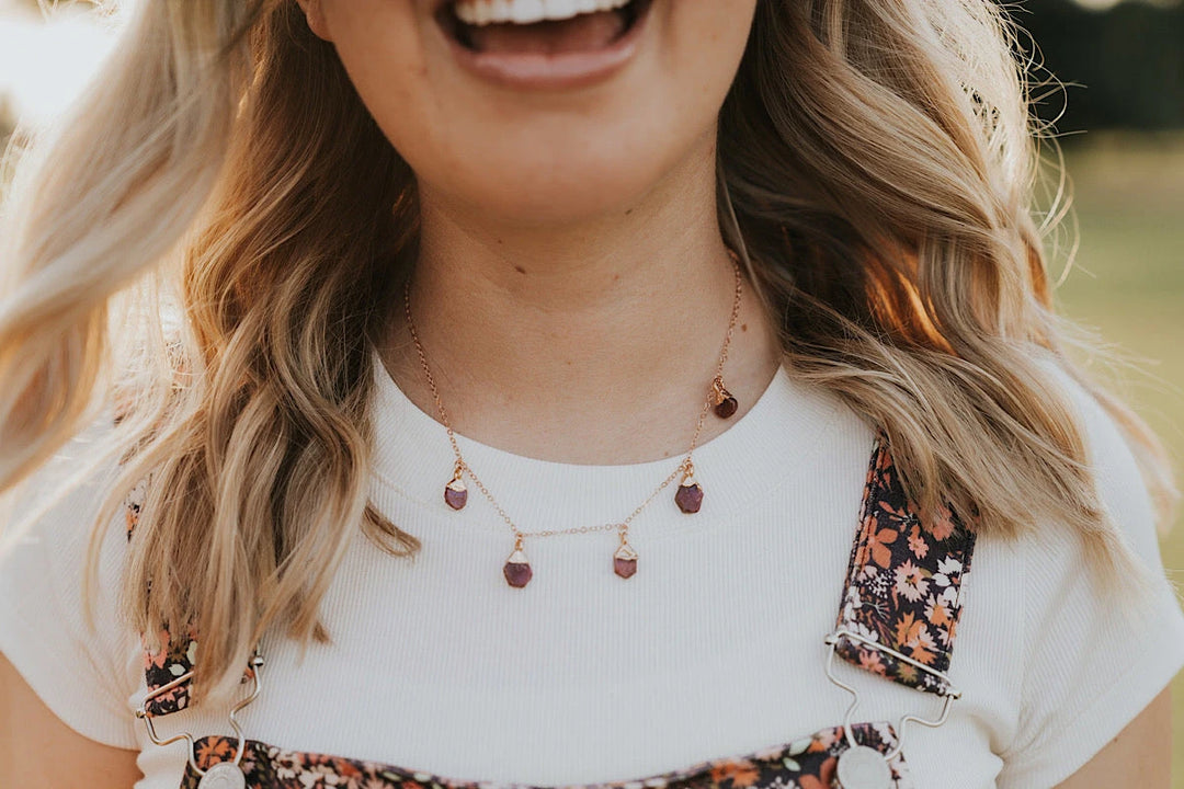 July Raindrops Necklace · Ruby · Necklaces ·  Little Sycamore