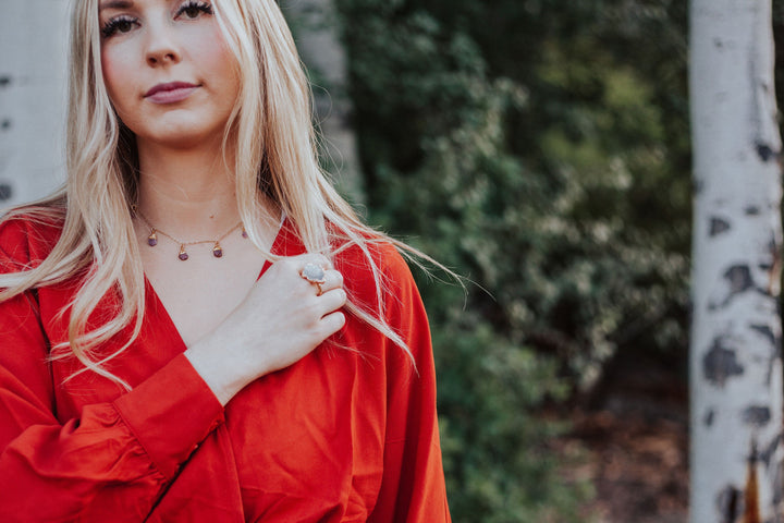 July Raindrops Necklace · Ruby · Necklaces ·  Little Sycamore