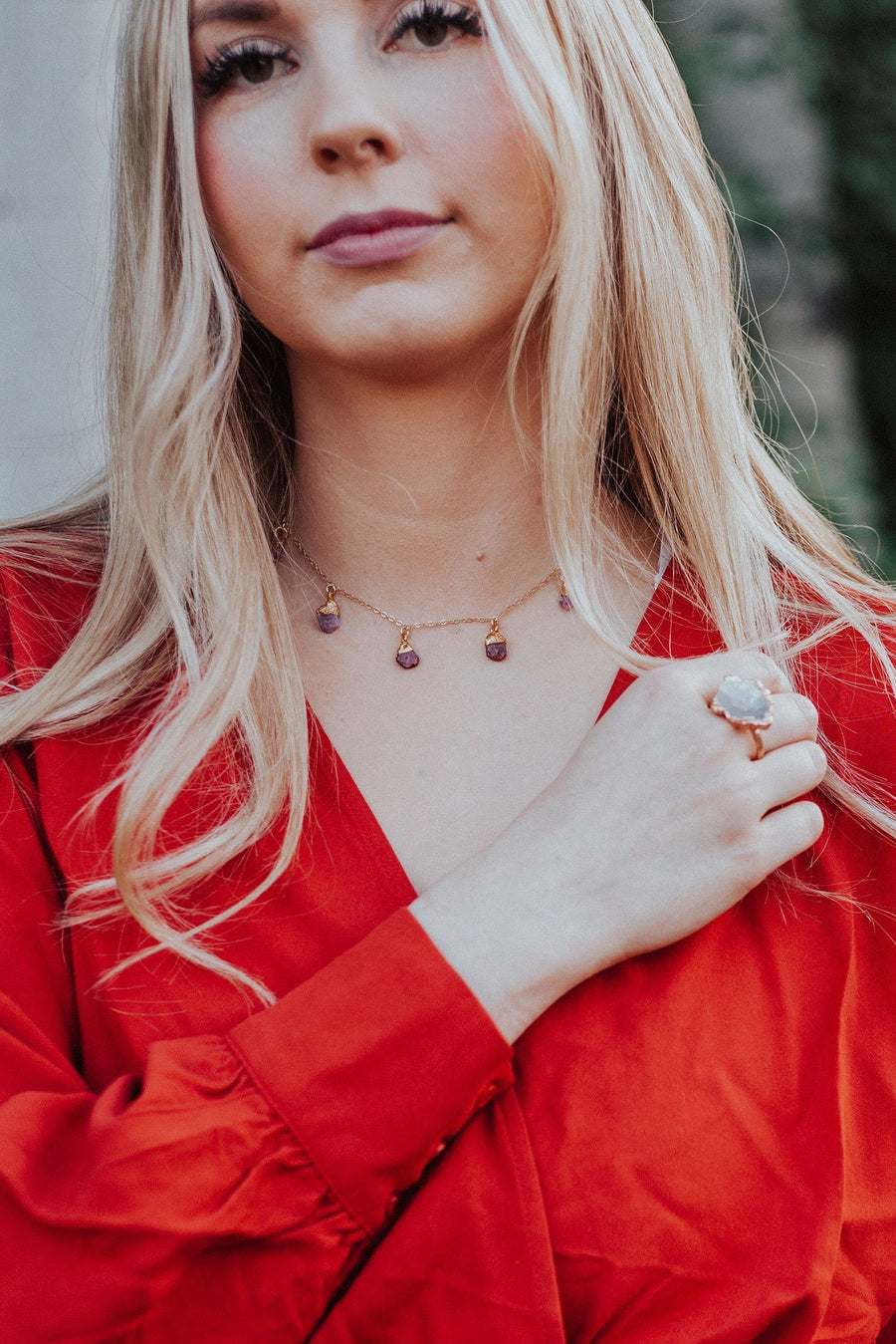July Raindrops Necklace · Ruby · Necklaces ·  Little Sycamore