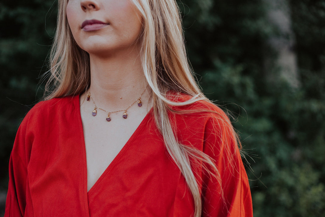 July Raindrops Necklace · Ruby · Necklaces ·  Little Sycamore