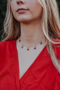 July Raindrops Necklace · Ruby · Necklaces ·  Little Sycamore