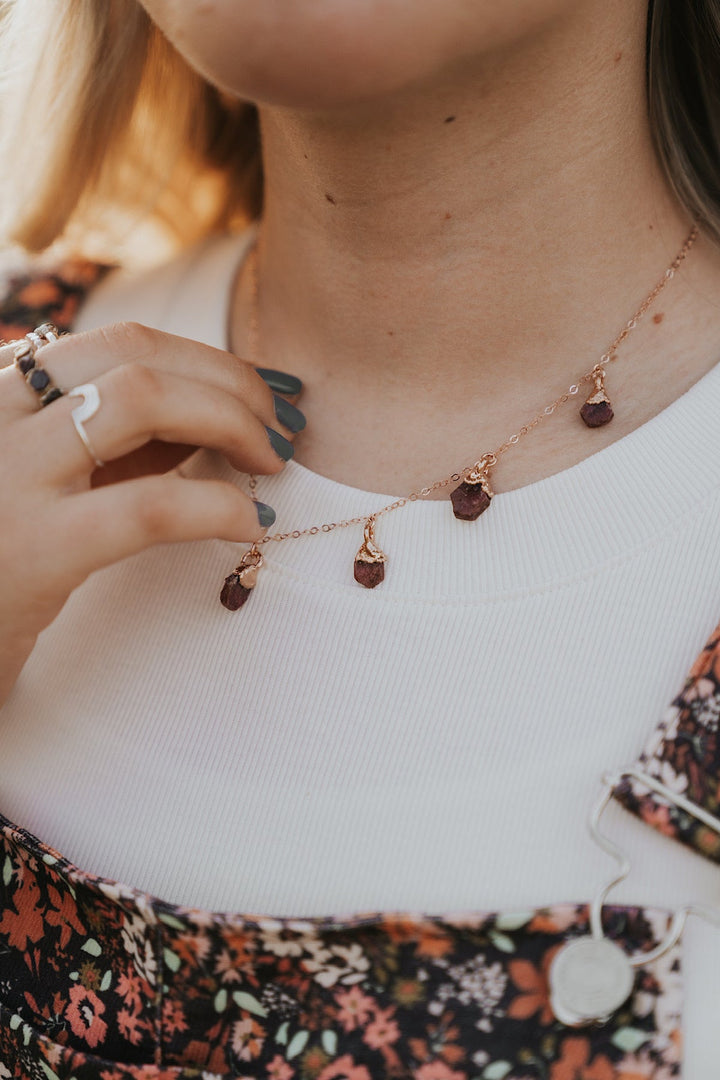 July Raindrops Necklace · Ruby · Necklaces ·  Little Sycamore