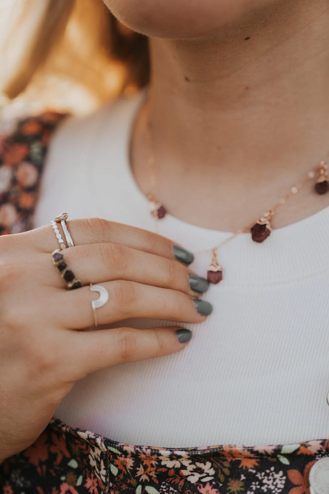 July Raindrops Necklace · Ruby · Necklaces ·  Little Sycamore