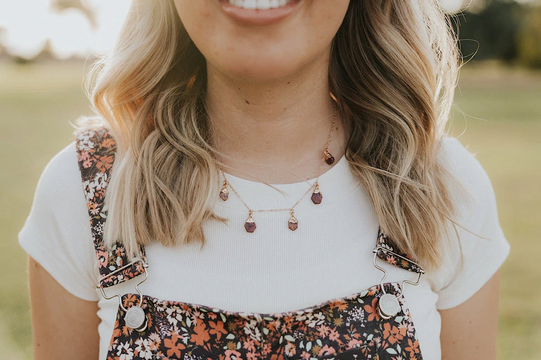 July Raindrops Necklace · Ruby · Necklaces ·  Little Sycamore