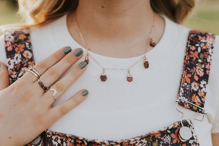 July Raindrops Necklace · Ruby · Necklaces ·  Little Sycamore