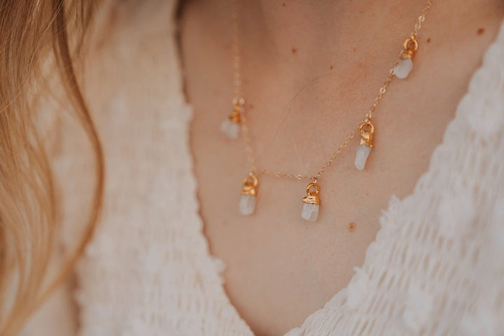 June Raindrops Necklace · Moonstone · Necklaces ·  Little Sycamore