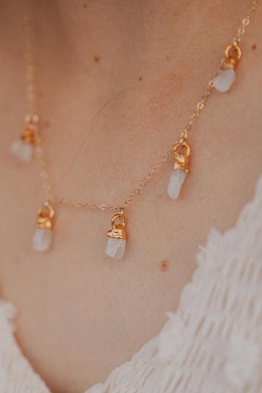 June Raindrops Necklace · Moonstone · Necklaces ·  Little Sycamore