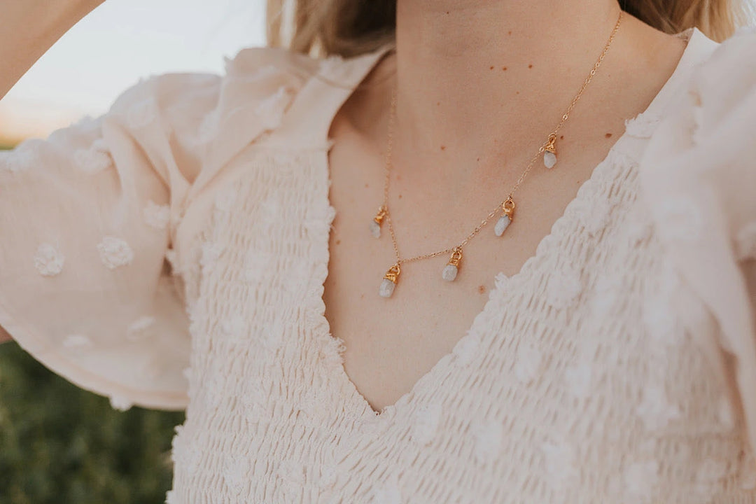 June Raindrops Necklace · Moonstone · Necklaces ·  Little Sycamore