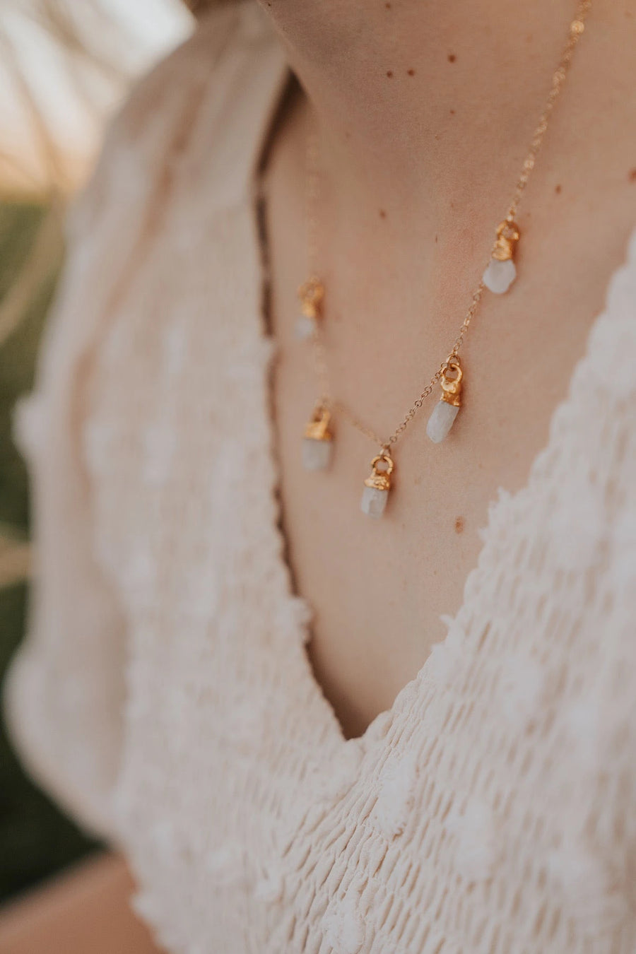 June Raindrops Necklace · Moonstone · Necklaces ·  Little Sycamore