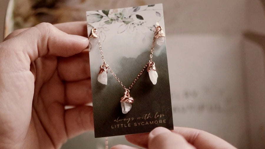 June Raindrops Necklace · Moonstone · Necklaces ·  Little Sycamore