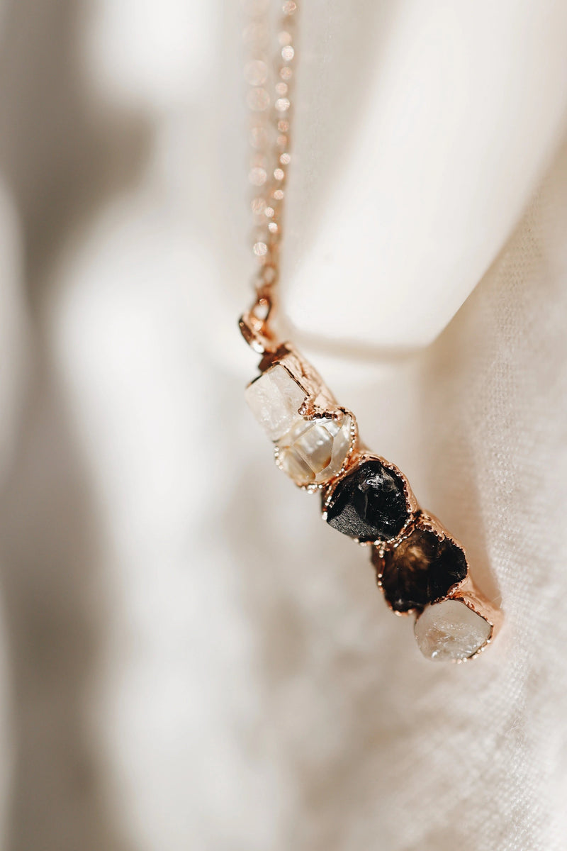 Lighthouse · Diamond Quartz, Moonstone, Smoky Quartz Necklace · Necklaces ·  Little Sycamore