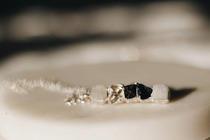 Lighthouse · Diamond Quartz, Moonstone, Smoky Quartz Necklace · Necklaces ·  Little Sycamore