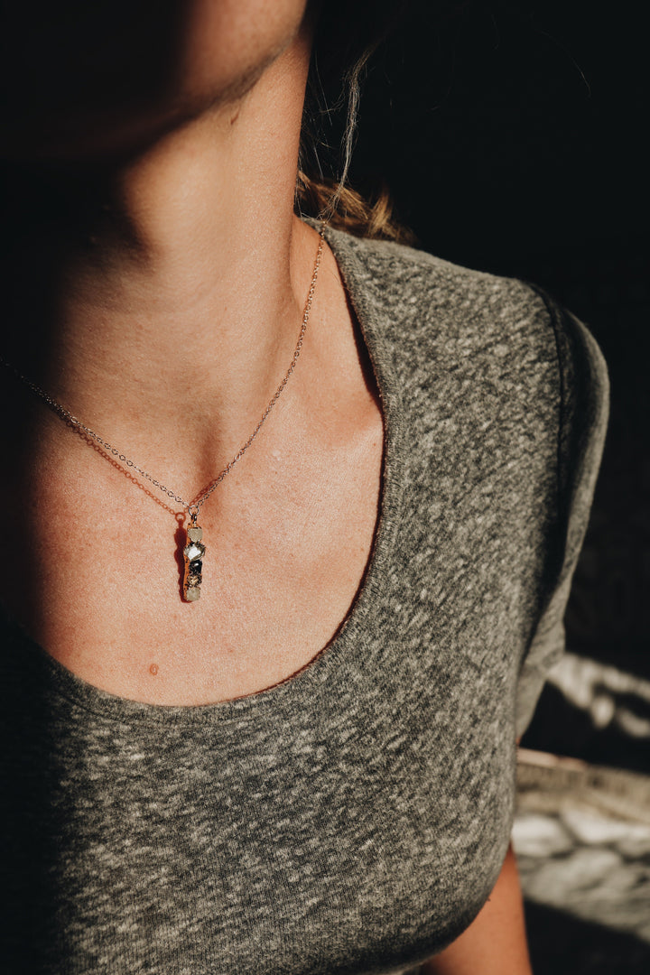 Lighthouse · Diamond Quartz, Moonstone, Smoky Quartz Necklace · Necklaces ·  Little Sycamore