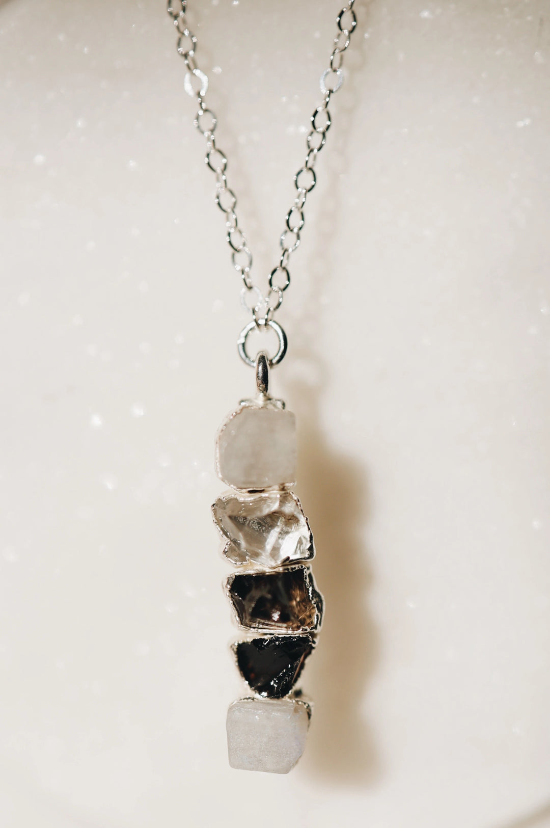 Lighthouse · Diamond Quartz, Moonstone, Smoky Quartz Necklace · Necklaces ·  Little Sycamore