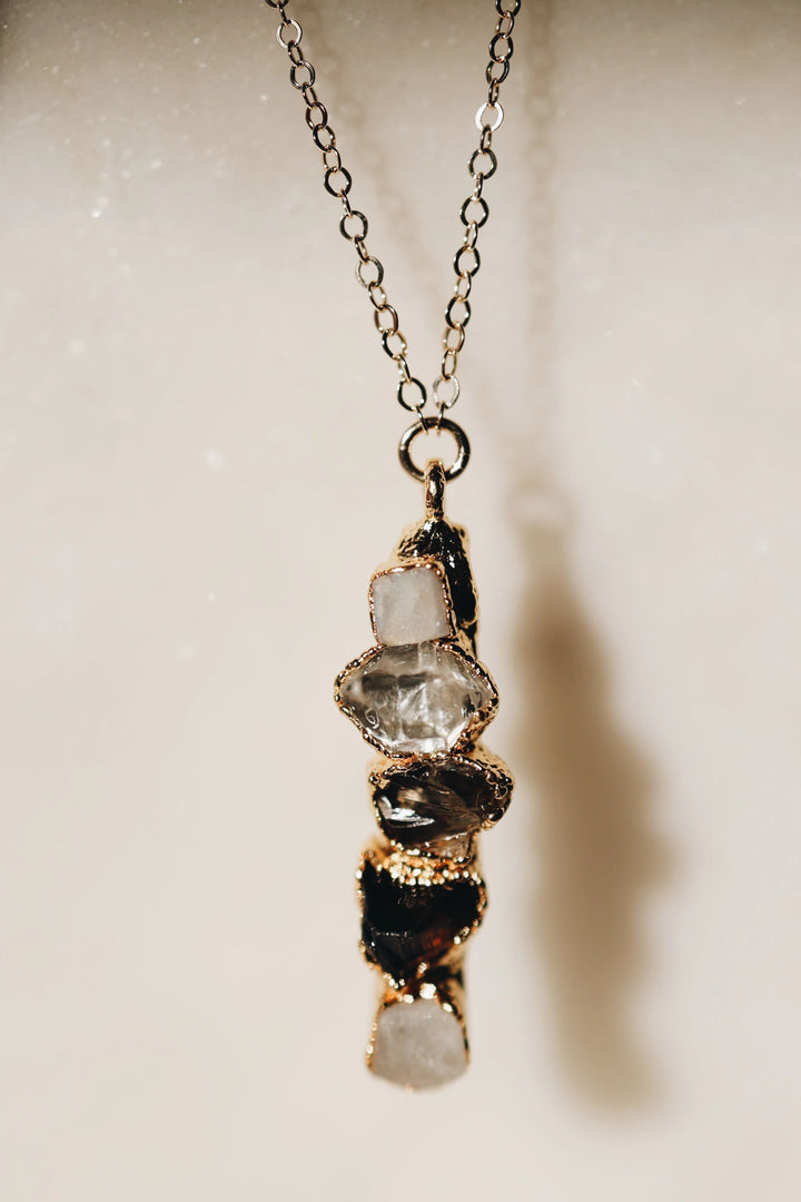 Lighthouse · Diamond Quartz, Moonstone, Smoky Quartz Necklace · Necklaces ·  Little Sycamore