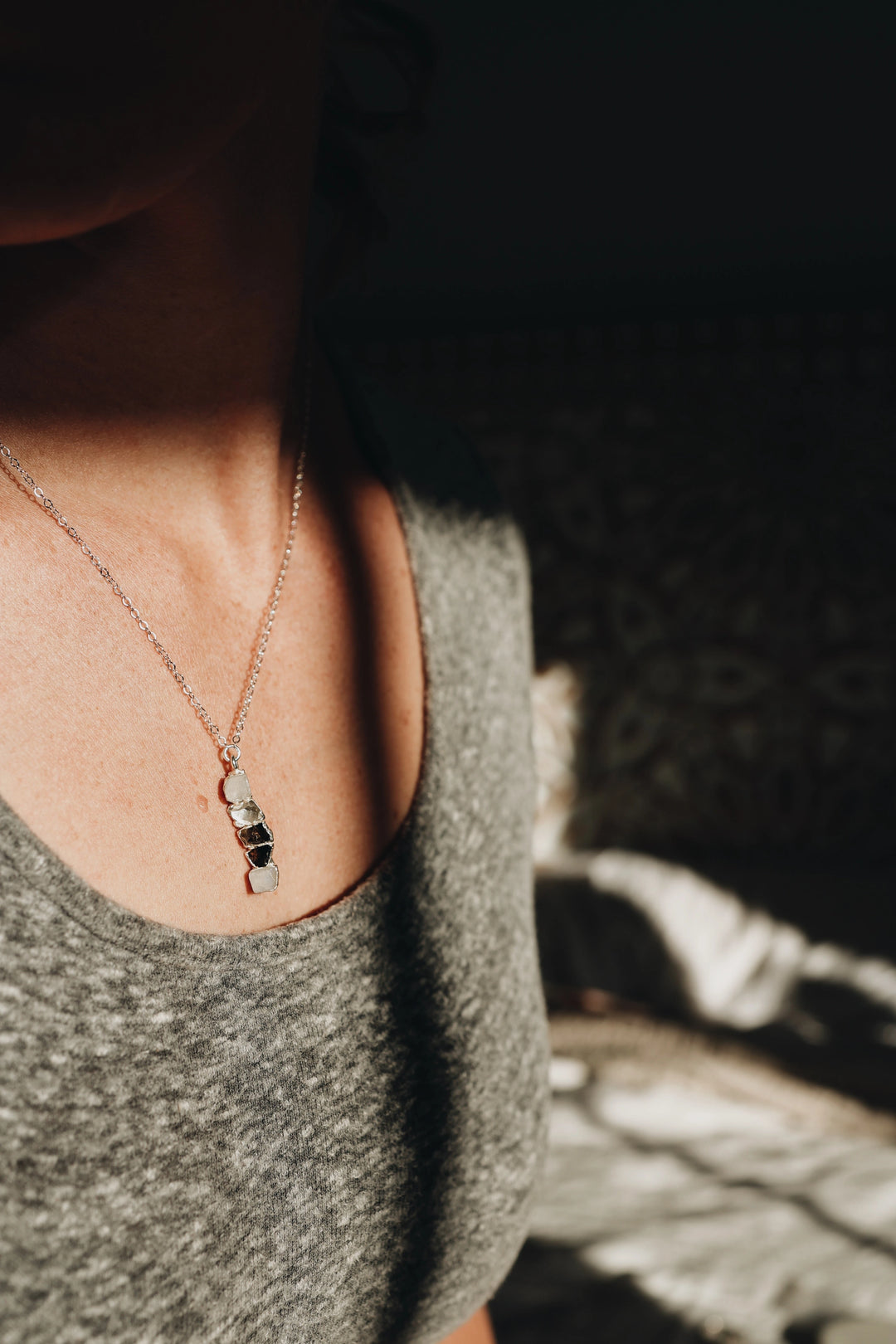 Lighthouse · Diamond Quartz, Moonstone, Smoky Quartz Necklace · Necklaces ·  Little Sycamore