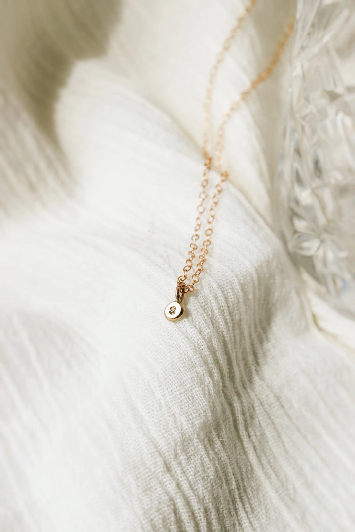 Little Initial Droplet Necklace · Customizable · Custom Birthstone Pieces ·  Little Sycamore