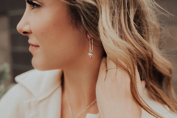 Love Always Drop Earrings · Rose Quartz · Earrings ·  Little Sycamore