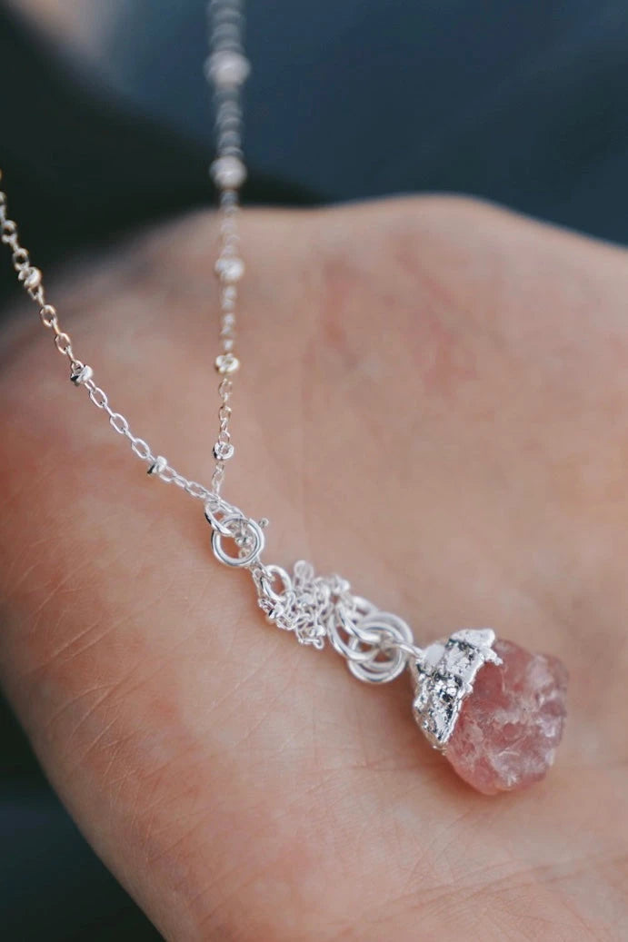 Love Long Necklace · Rose Quartz · Necklaces ·  Little Sycamore