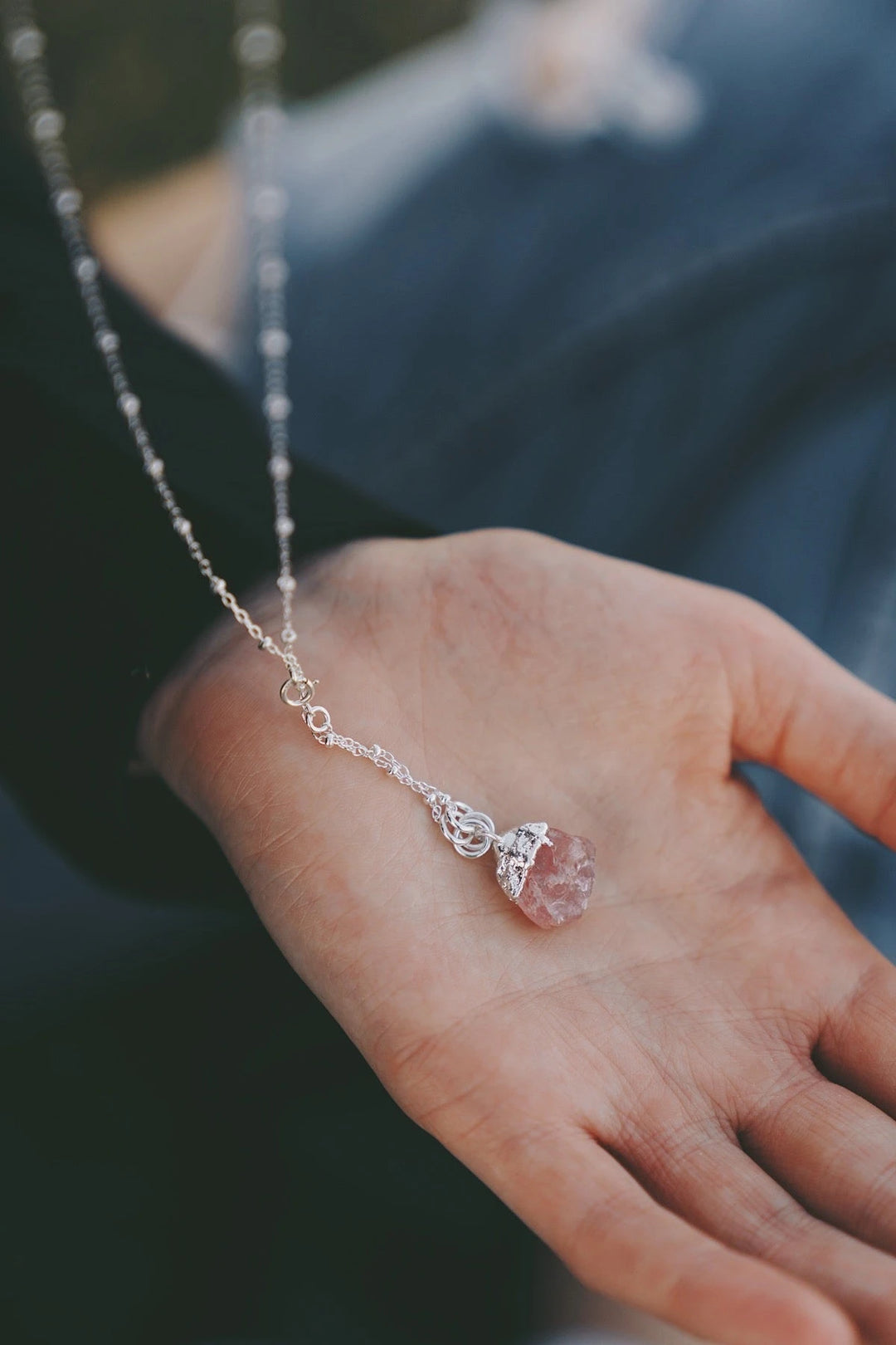 Love Long Necklace · Rose Quartz · Necklaces ·  Little Sycamore