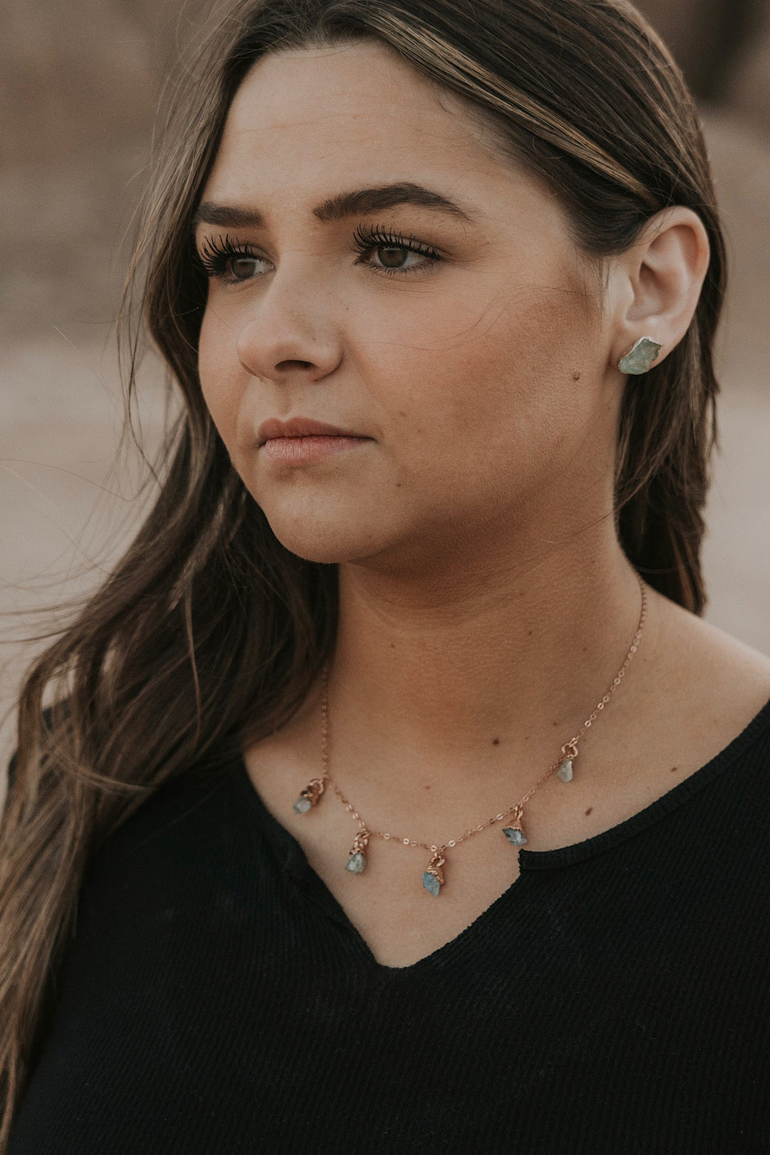 March Raindrops Necklace · Aquamarine · Necklaces ·  Little Sycamore