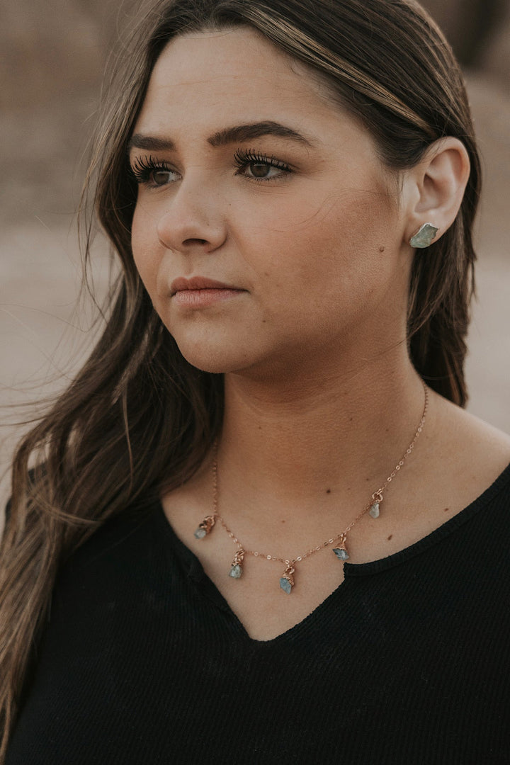 March Raindrops Necklace · Aquamarine · Necklaces ·  Little Sycamore