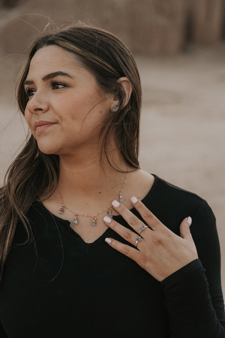 March Raindrops Necklace · Aquamarine · Necklaces ·  Little Sycamore