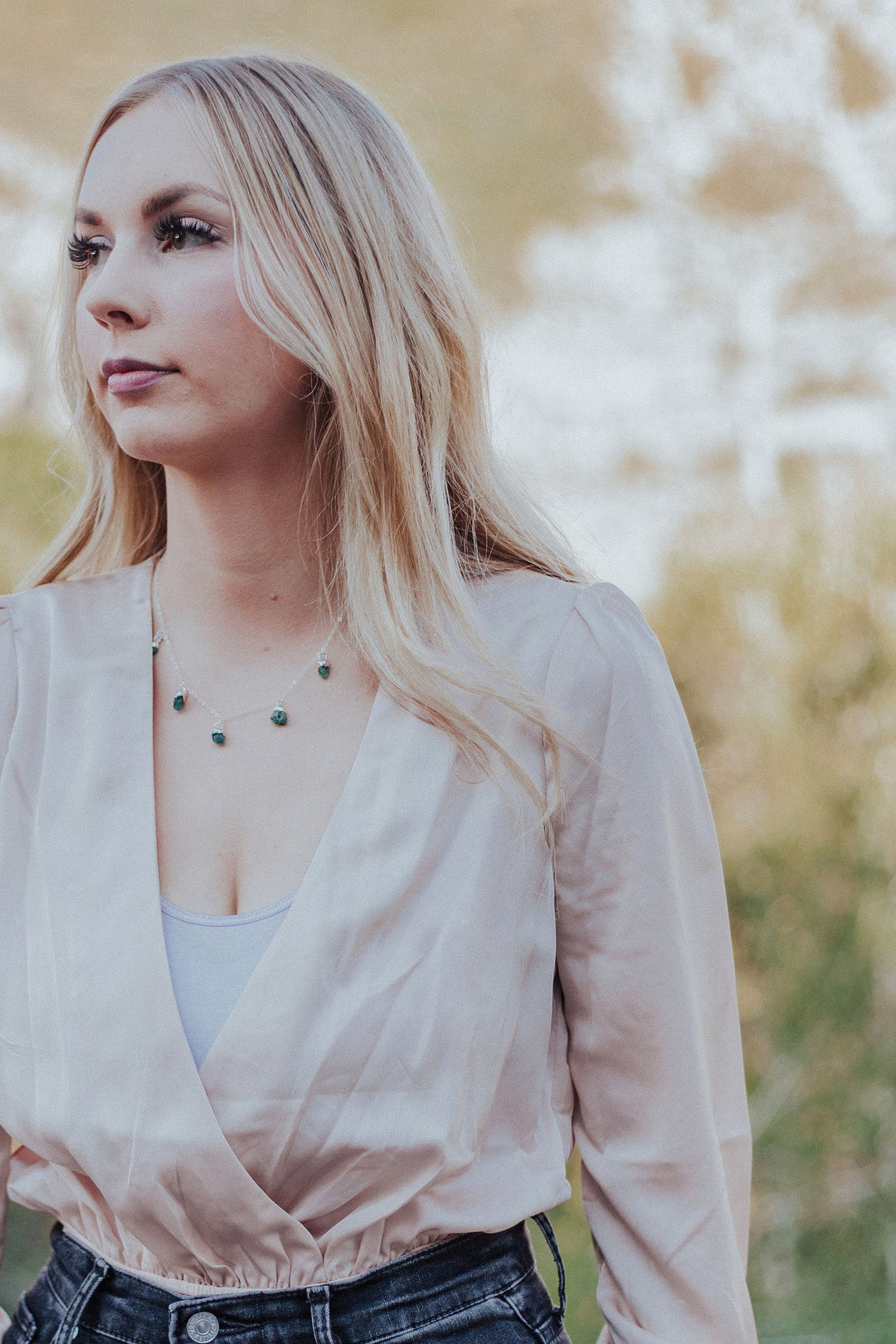 May Raindrops Necklace · Emerald · Necklaces ·  Little Sycamore