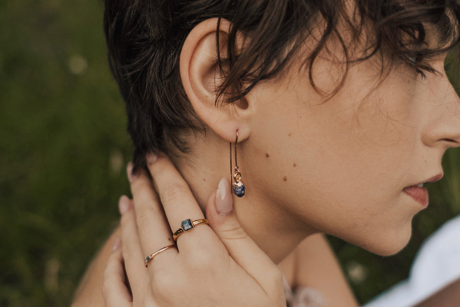 Mermaid Sapphire Drop Earrings · September · Earrings ·  Little Sycamore