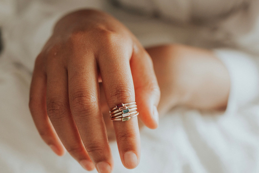 Mini April + Angel Stackable Ring · Rings ·  Little Sycamore