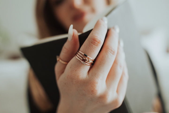 Mini April + Angel Stackable Ring · Rings ·  Little Sycamore