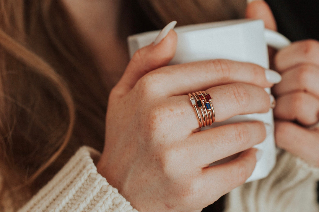 Mini April + Angel Stackable Ring · Rings ·  Little Sycamore