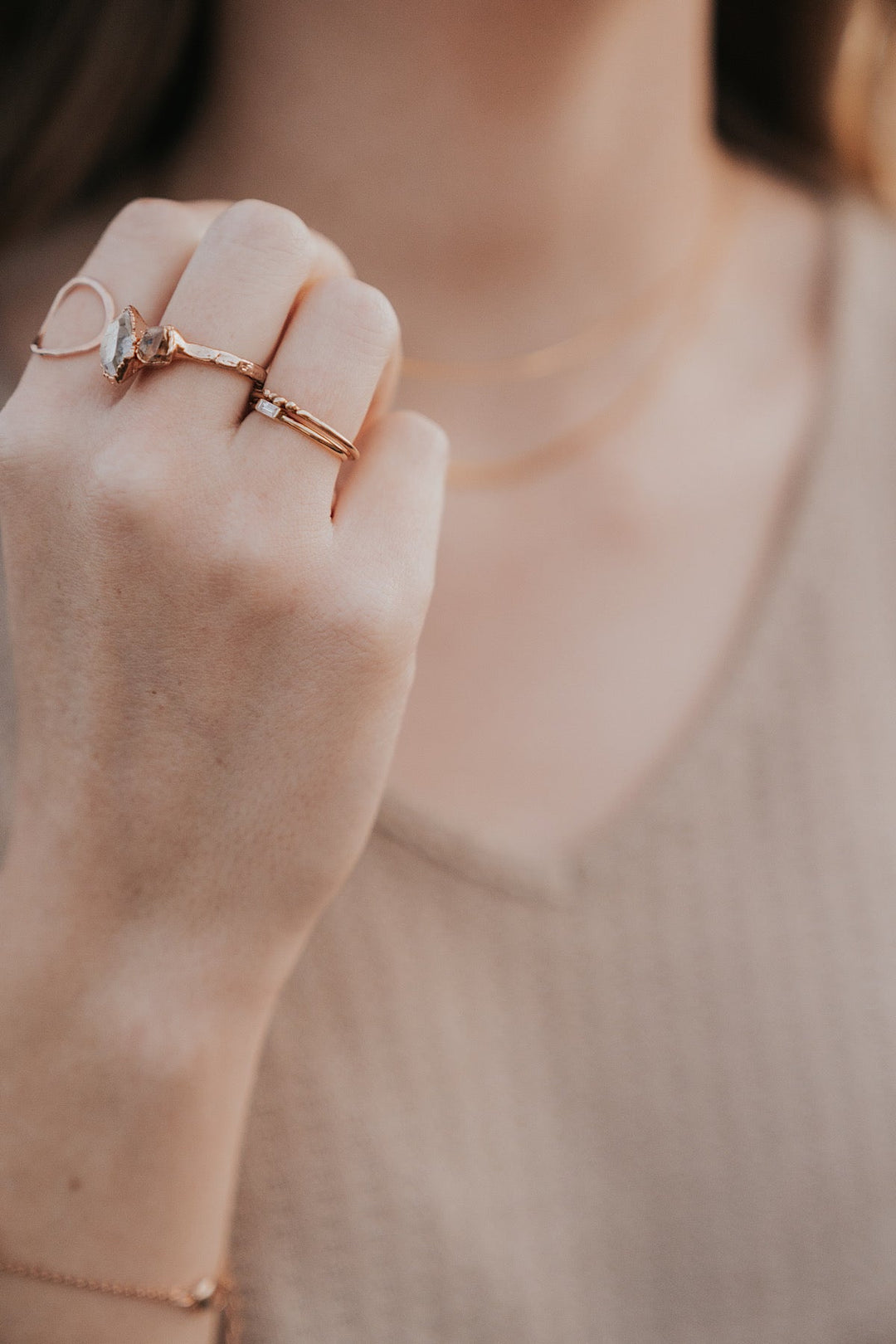 Mini April + Angel Stackable Ring · Rings ·  Little Sycamore