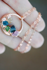 Mothers Circle Necklace · Customizable · Custom Birthstone Pieces ·  Little Sycamore