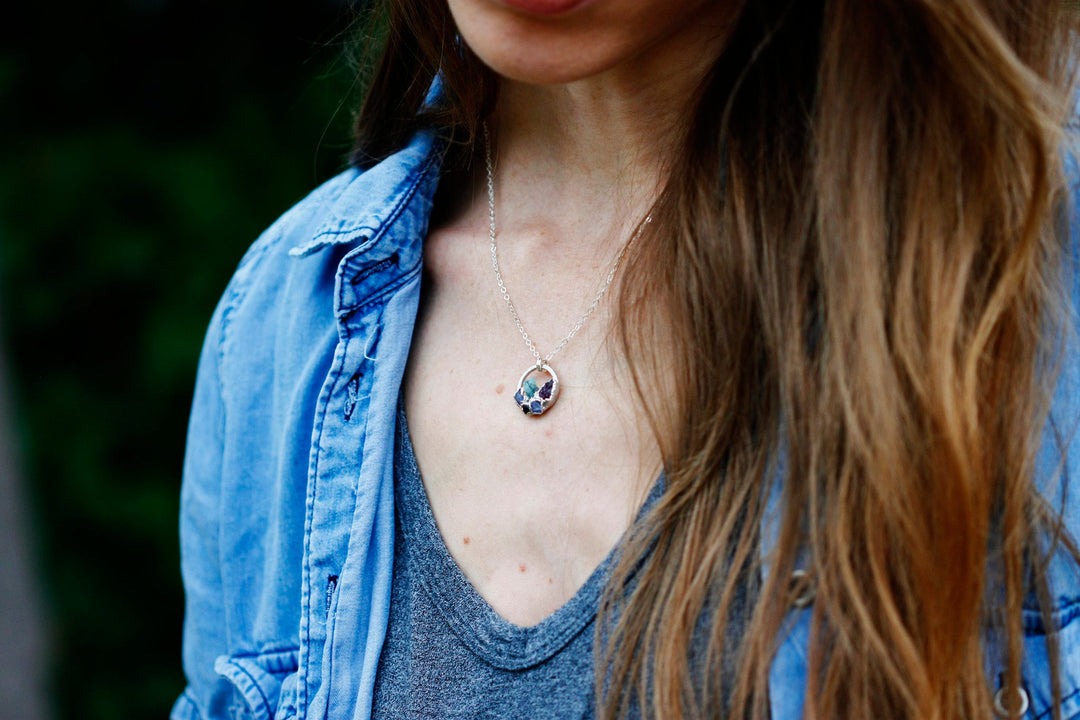 Mothers Circle Necklace · Customizable · Custom Birthstone Pieces ·  Little Sycamore