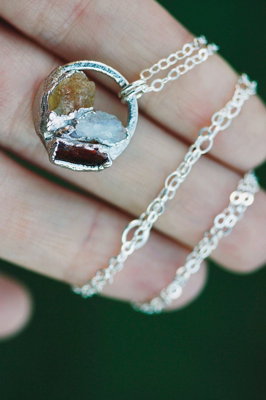 Mothers Circle Necklace · Customizable · Custom Birthstone Pieces ·  Little Sycamore