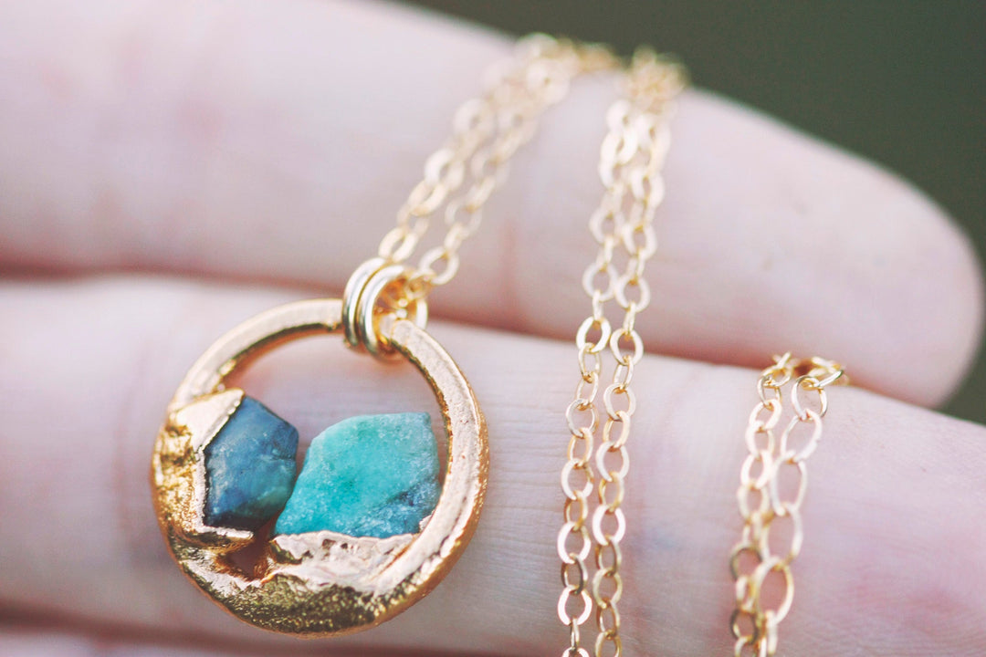 Mothers Circle Necklace · Customizable · Custom Birthstone Pieces ·  Little Sycamore