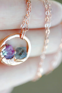 Mothers Circle Necklace · Customizable · Custom Birthstone Pieces ·  Little Sycamore