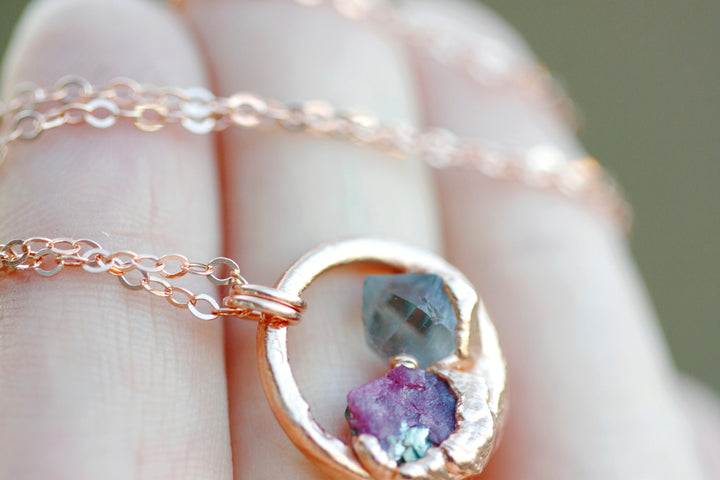 Mothers Circle Necklace · Customizable · Custom Birthstone Pieces ·  Little Sycamore