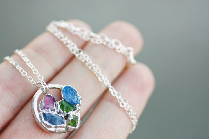 Mothers Circle Necklace · Customizable · Custom Birthstone Pieces ·  Little Sycamore