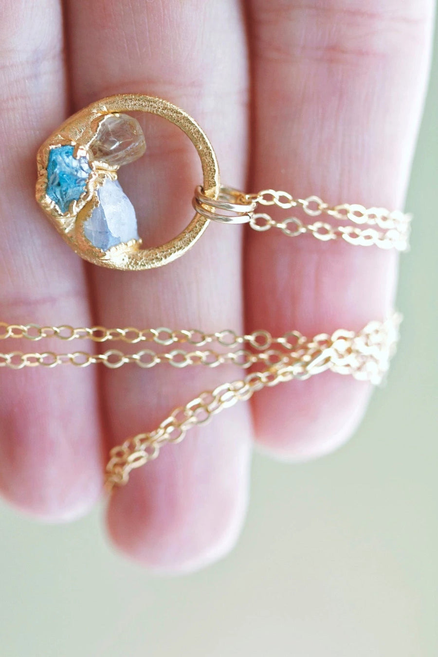 Mothers Circle Necklace · Customizable · Custom Birthstone Pieces ·  Little Sycamore