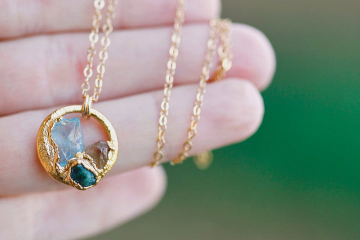 Mothers Circle Necklace · Customizable · Custom Birthstone Pieces ·  Little Sycamore