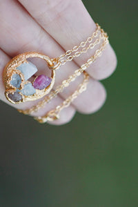 Mothers Circle Necklace · Customizable · Custom Birthstone Pieces ·  Little Sycamore
