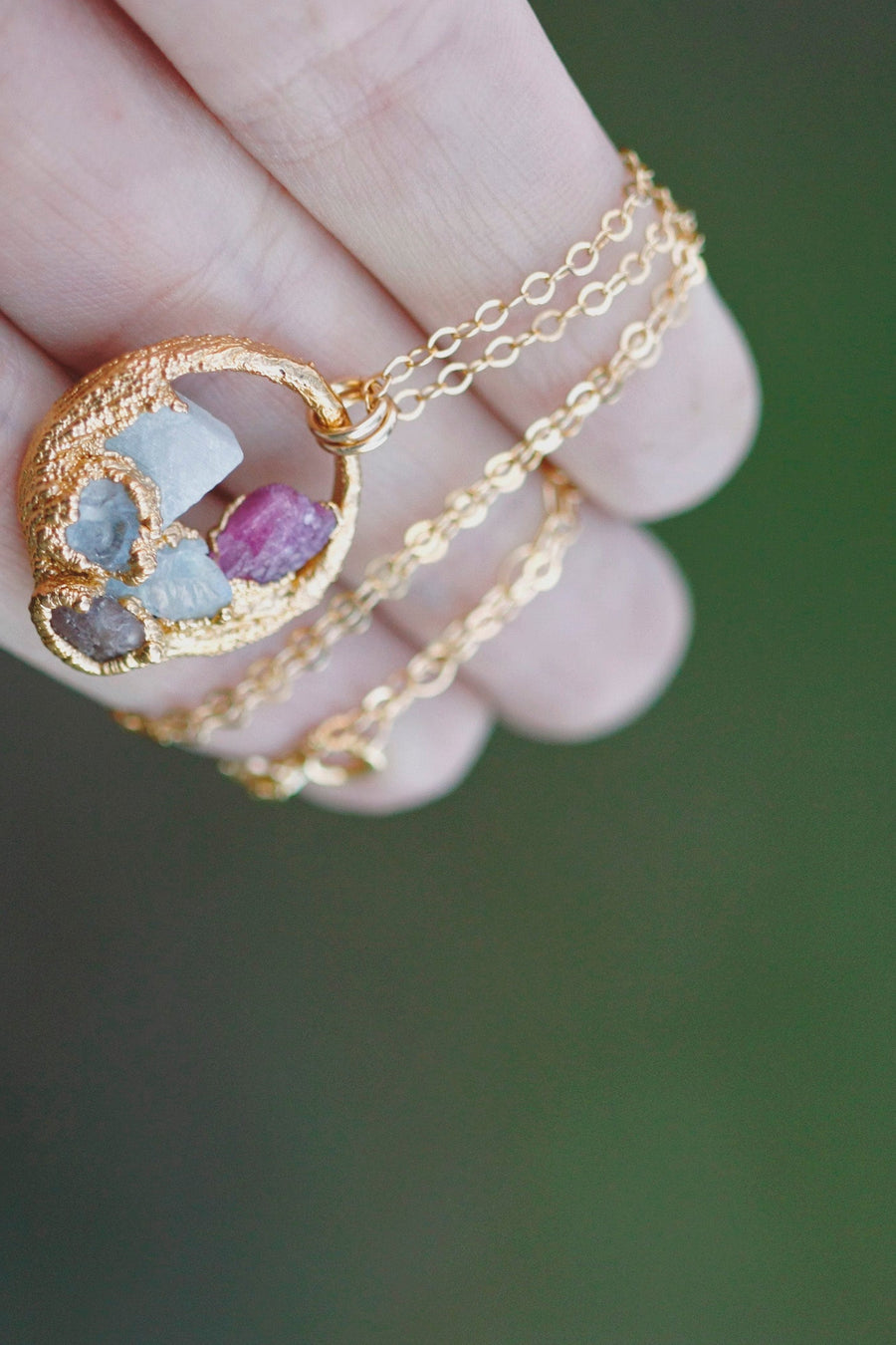 Mothers Circle Necklace · Customizable · Custom Birthstone Pieces ·  Little Sycamore