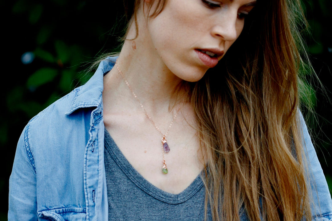 Mothers Drop Necklace · Customizable · Custom Birthstone Pieces ·  Little Sycamore