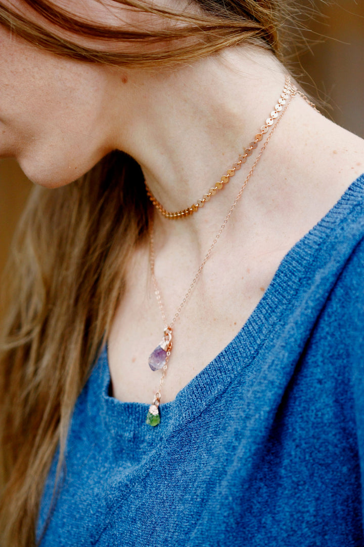 Mothers Drop Necklace · Customizable · Custom Birthstone Pieces ·  Little Sycamore