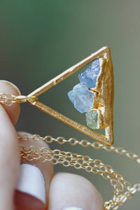 Mothers Triangle Necklace · Customizable · Custom Birthstone Pieces ·  Little Sycamore