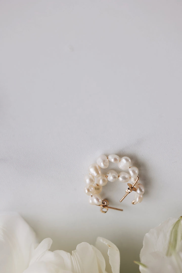 Natural Pearl Hoop Earrings · Earrings ·  Little Sycamore