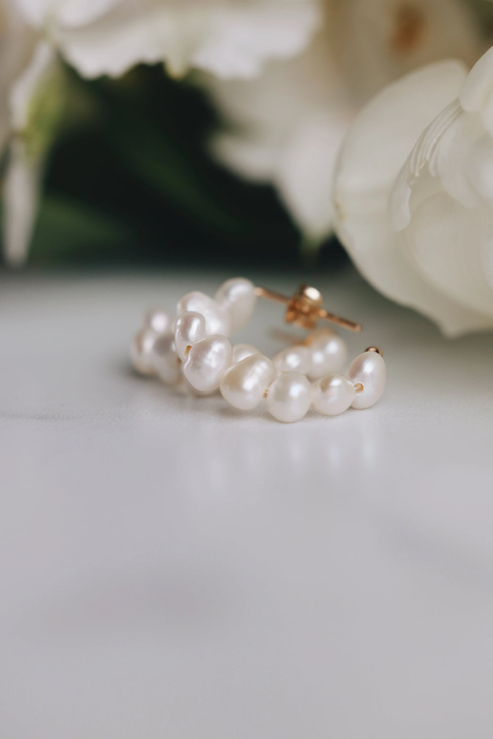 Natural Pearl Hoop Earrings · Earrings ·  Little Sycamore